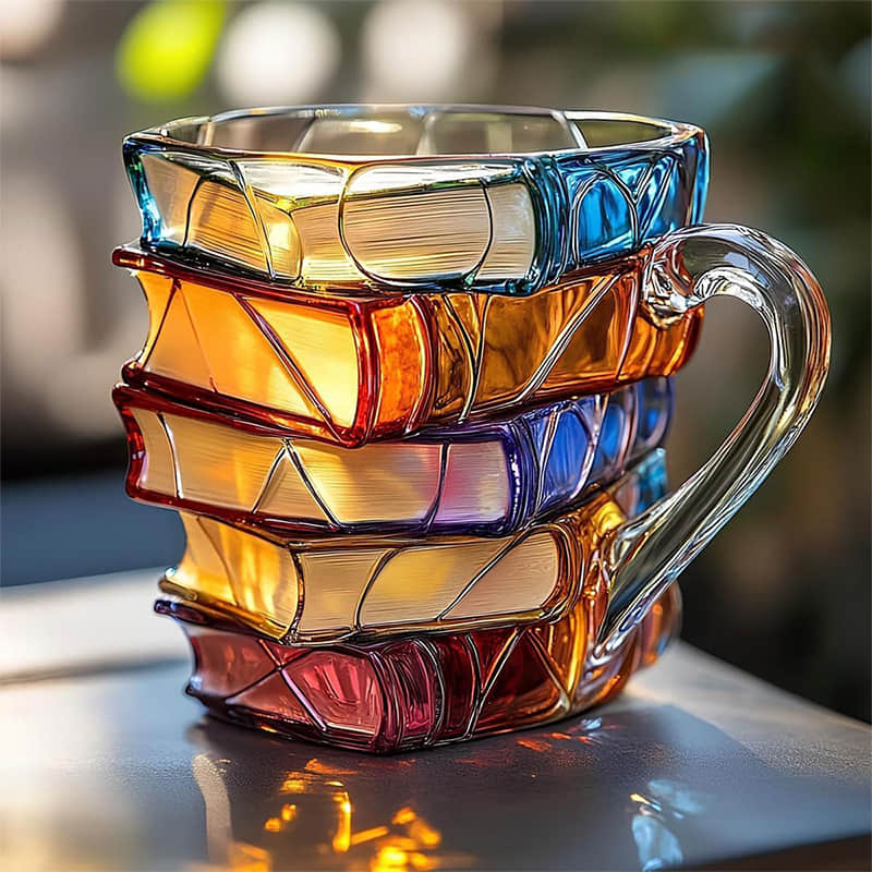 3D Handmade Mug for Book Lovers