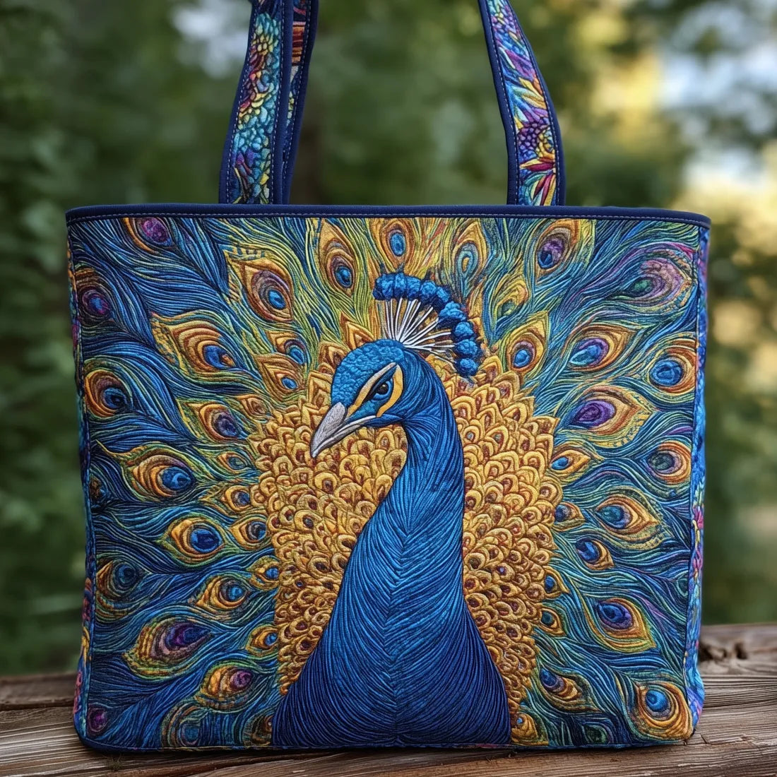 Handcrafted Bag with Peacock