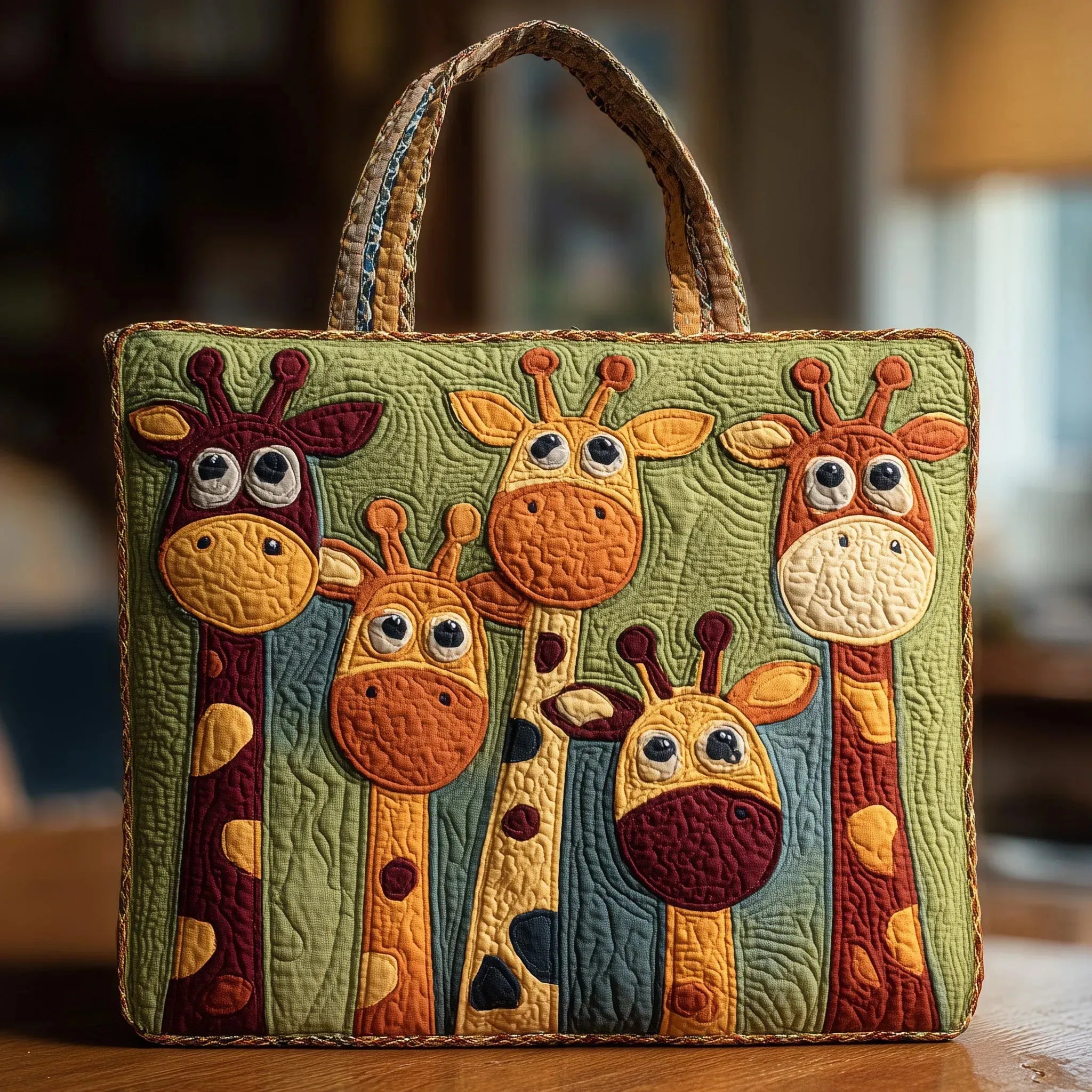 Handcrafted Bag with Giraffe