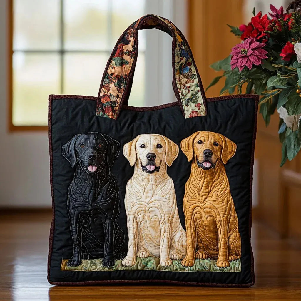 Handcrafted Bag Three Labradors