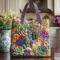 Handmade Bag with Succulents