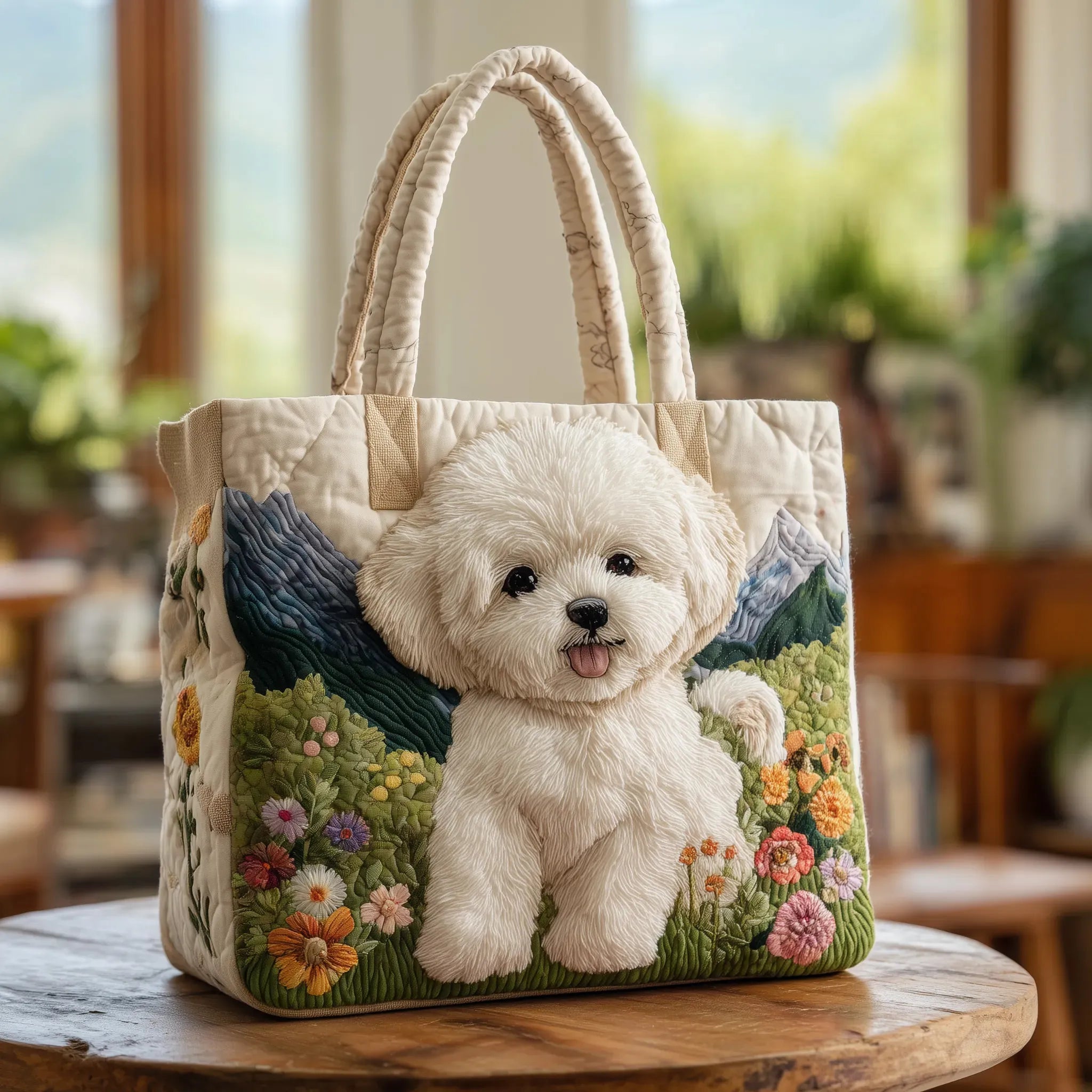 Handcrafted Bag with Dog Design