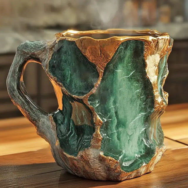 Mineral Coffee Mugs with Crystals