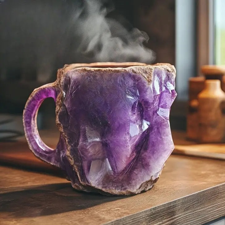 Mineral Coffee Mugs with Crystals