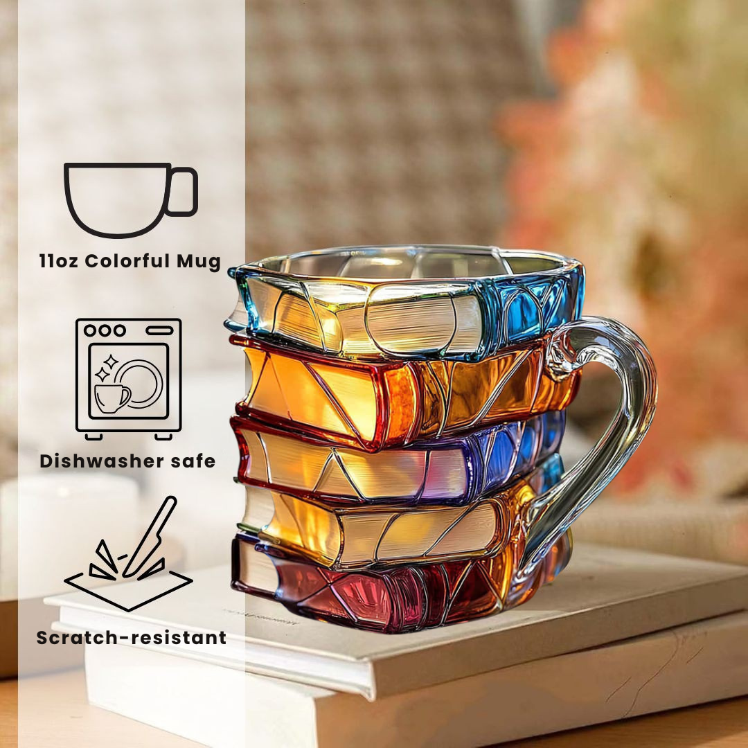 3D Handmade Mug for Book Lovers